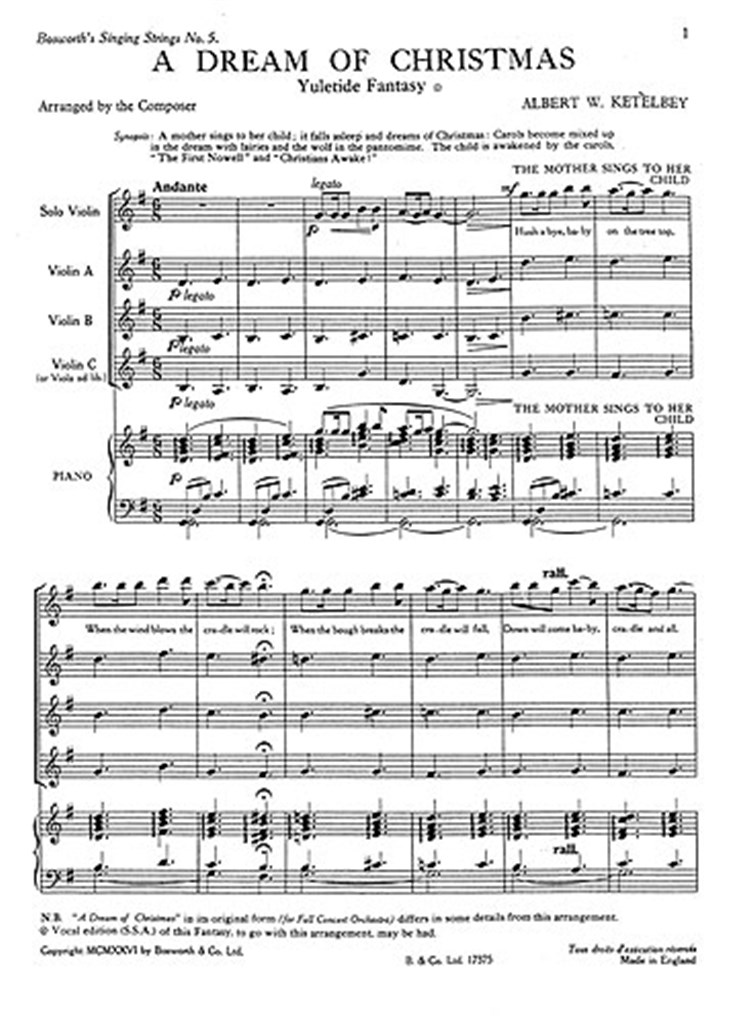 A Dream Of Christmas Singing No.5