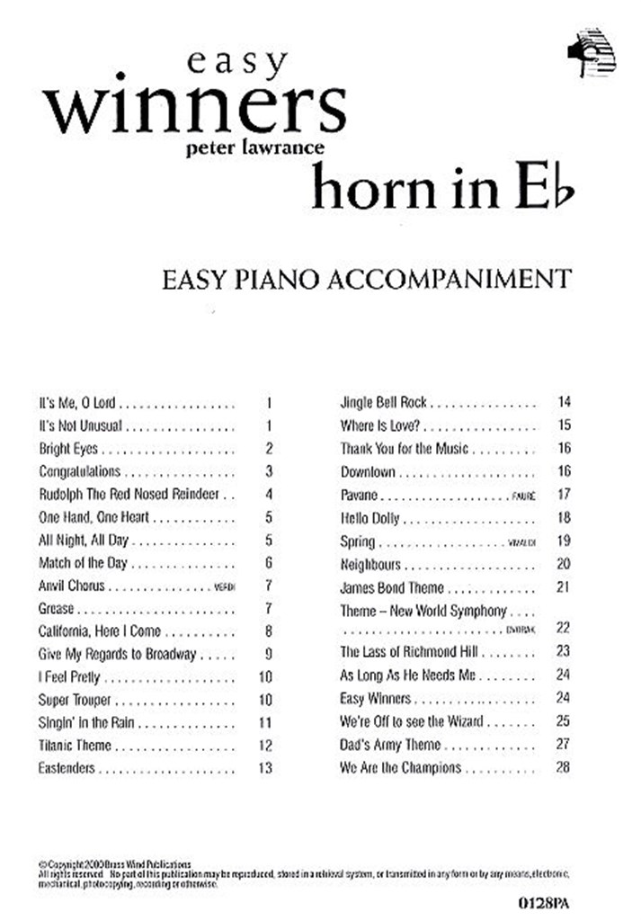 Easy Winners Eb Horn Pa
