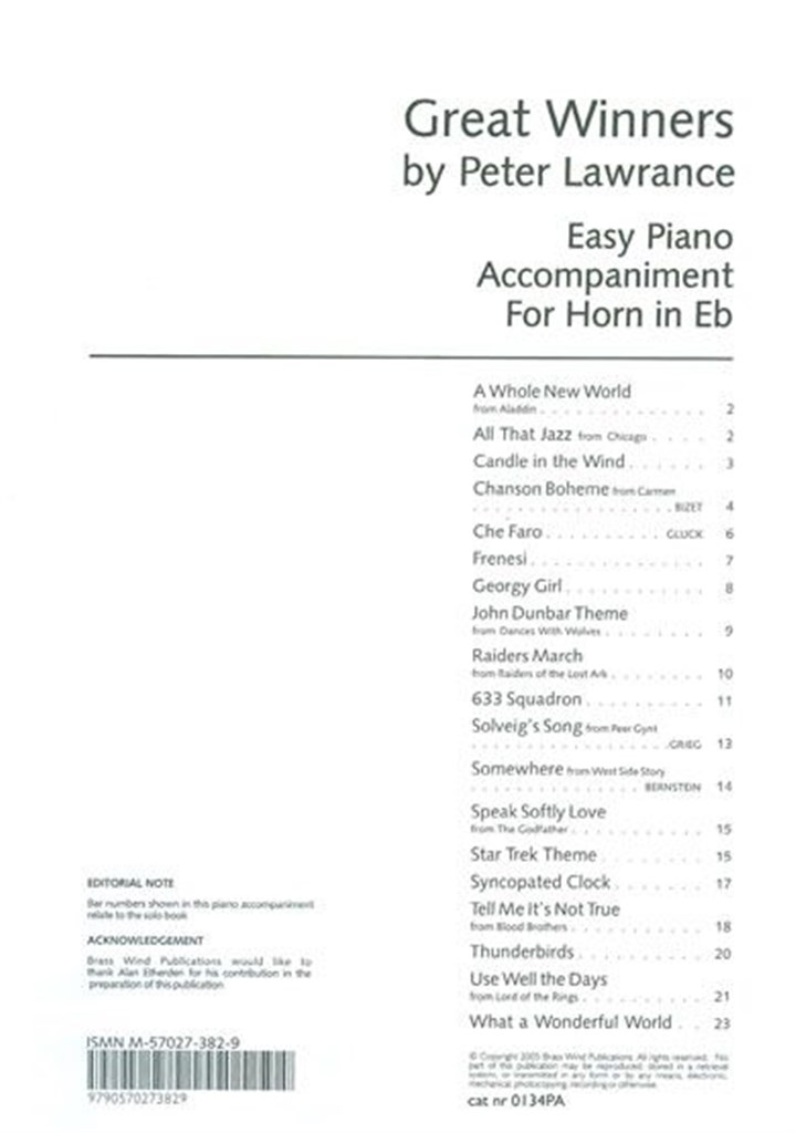 Great Winners Eb Horn Pa