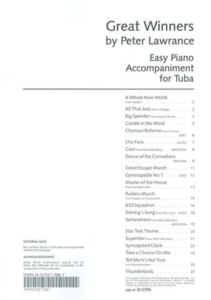 Great Winners For Tuba-Eb Bass Pa
