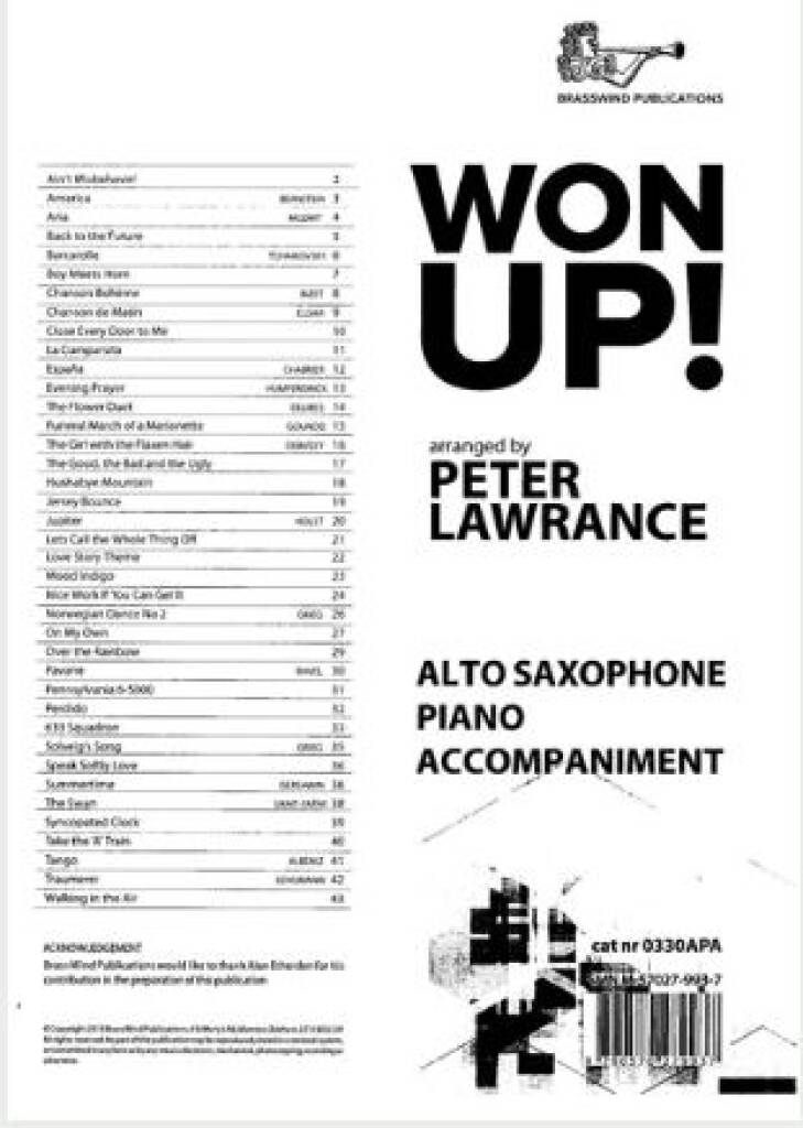 Won Up For Saxophone Alto