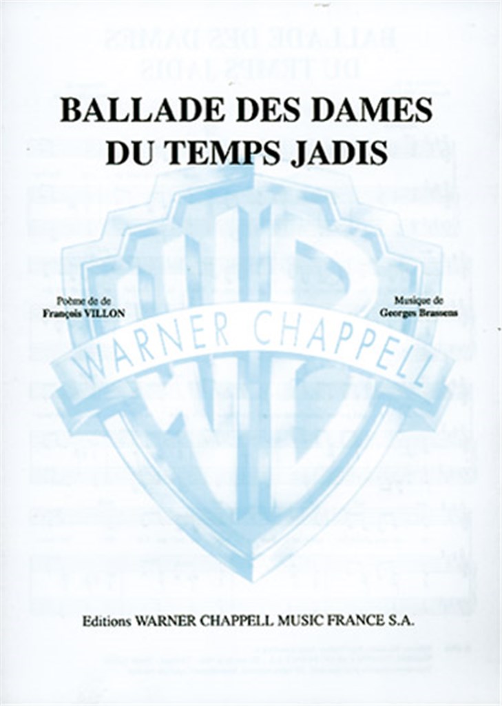 Ballade Des Dames Du Temps Jadis