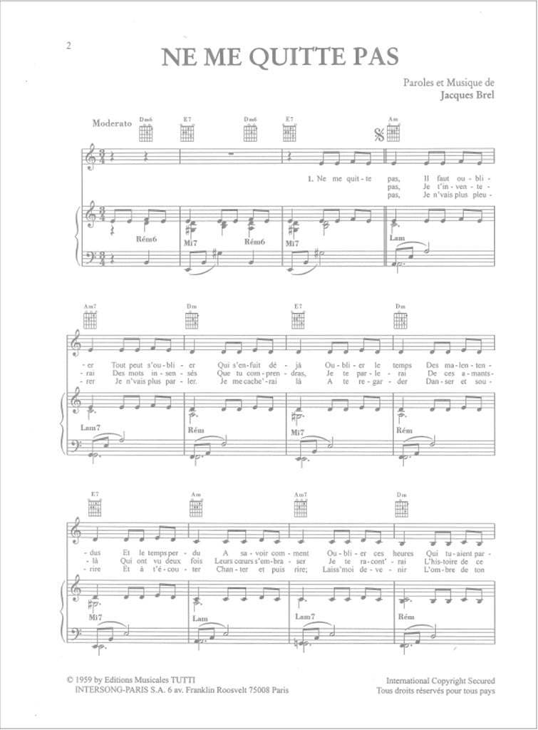 Les Plus Grandes Chansons - Chant & Piano