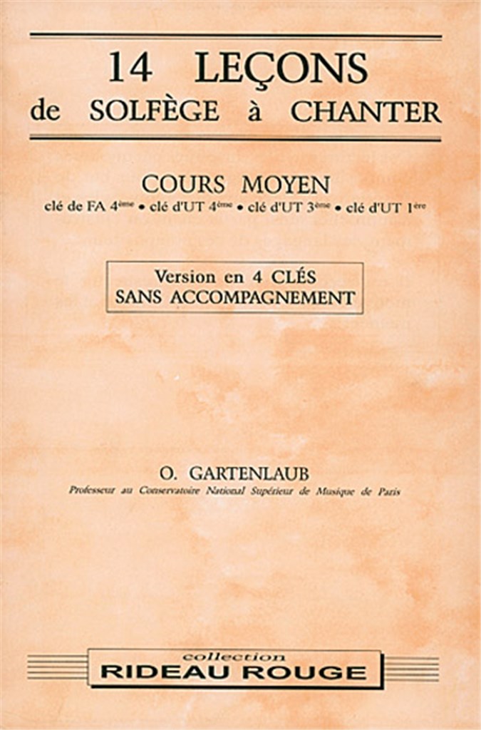14 leçons de solfège à chanter : Cours Moyen