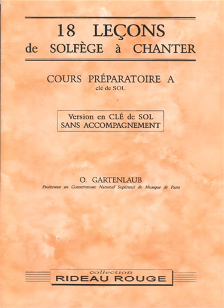18 leçons solfège à chanter : Cours Préparatoire A