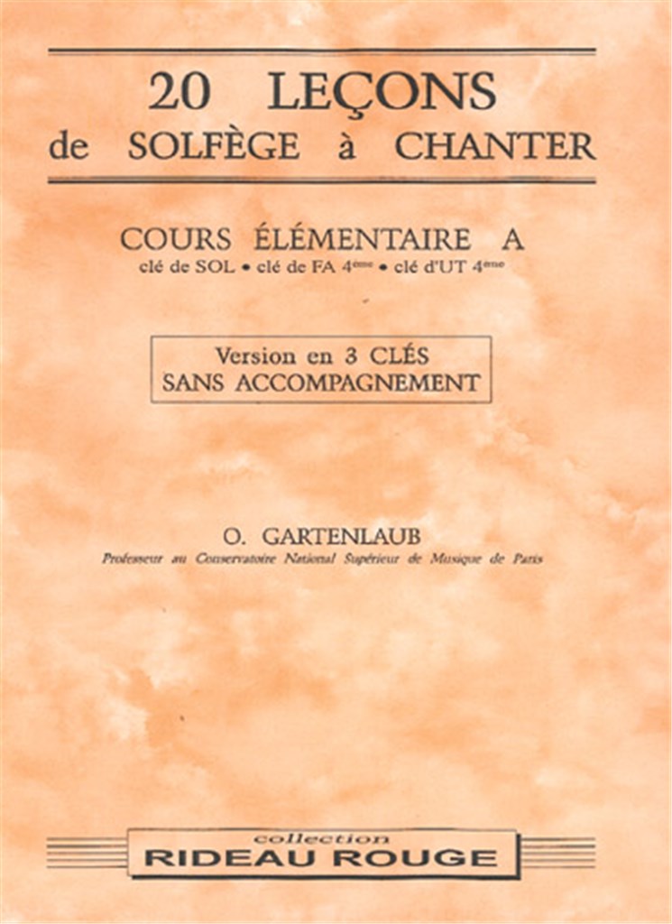 20 leçons de solfège à chanter : Elémentaire A