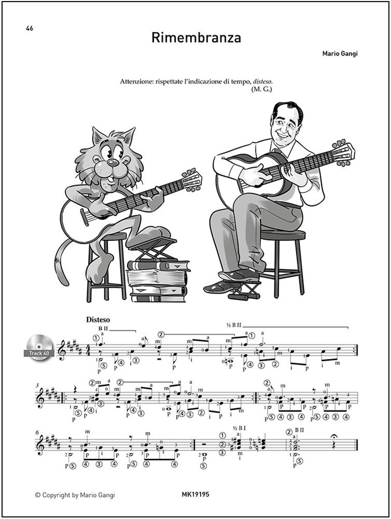 Mario Gangi: 47 pezzi facili per chitarra classica