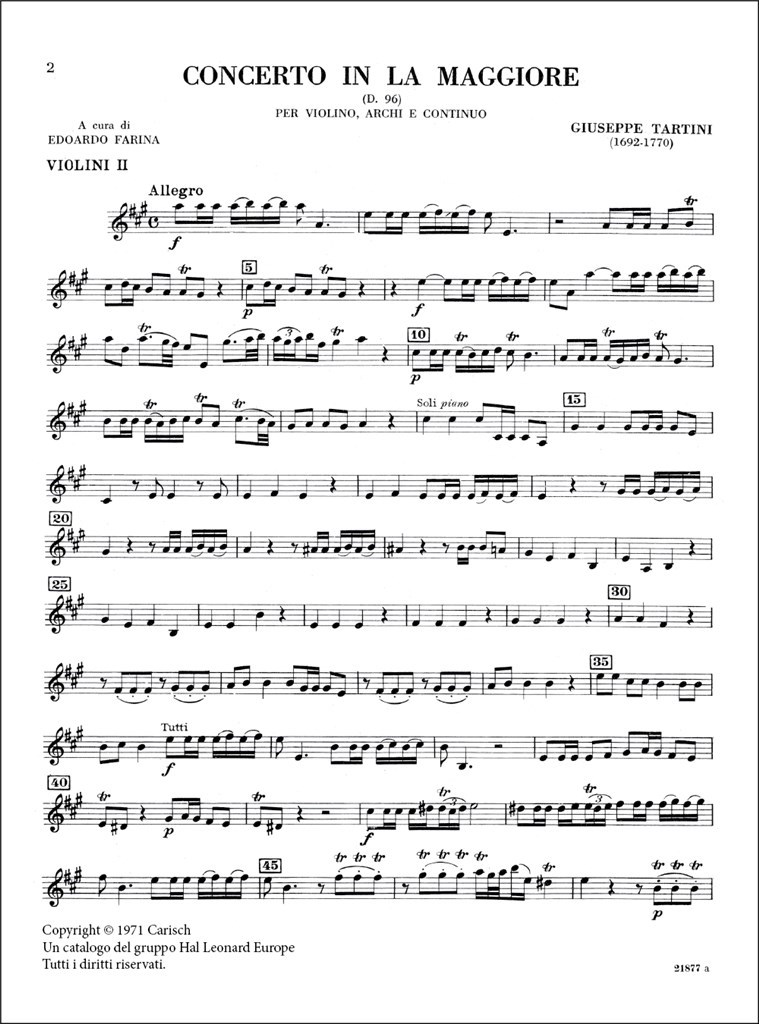 Volume 03 : Concerto in la Maggiore D 96