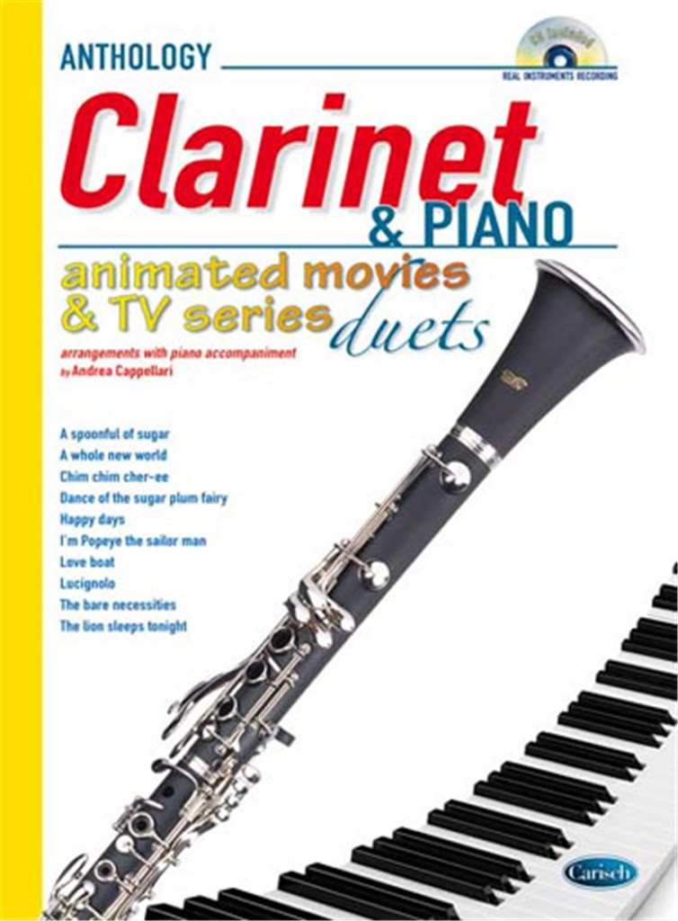 Animated Movies and TV Duets for Clarinet & Piano
