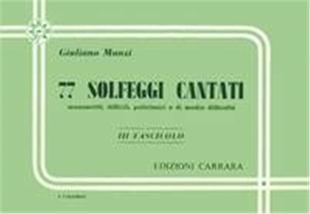 Solfeggi Cantati Manoscritti Vol. 3 (77 Solfeggi)