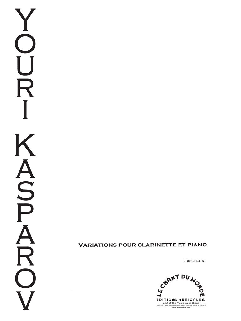 Variations Pour Clarinette Et Piano