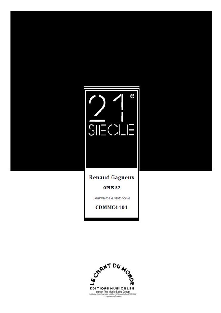 Op 52 - Pour Violon Et Violoncelle