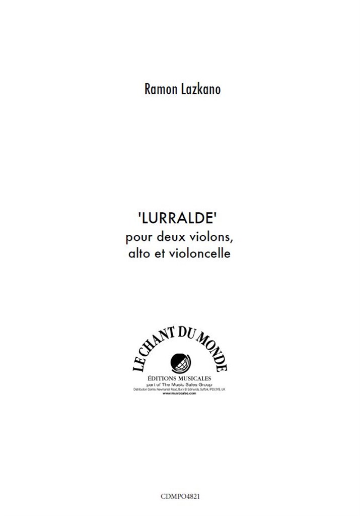 Lurralde - Pour Quatuor à Cordes