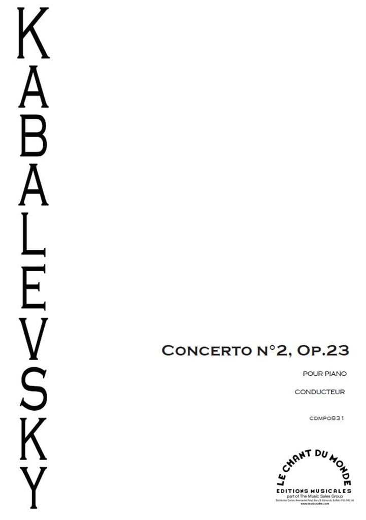 Concerto No. 2 - pour piano et orchestre Op.23
