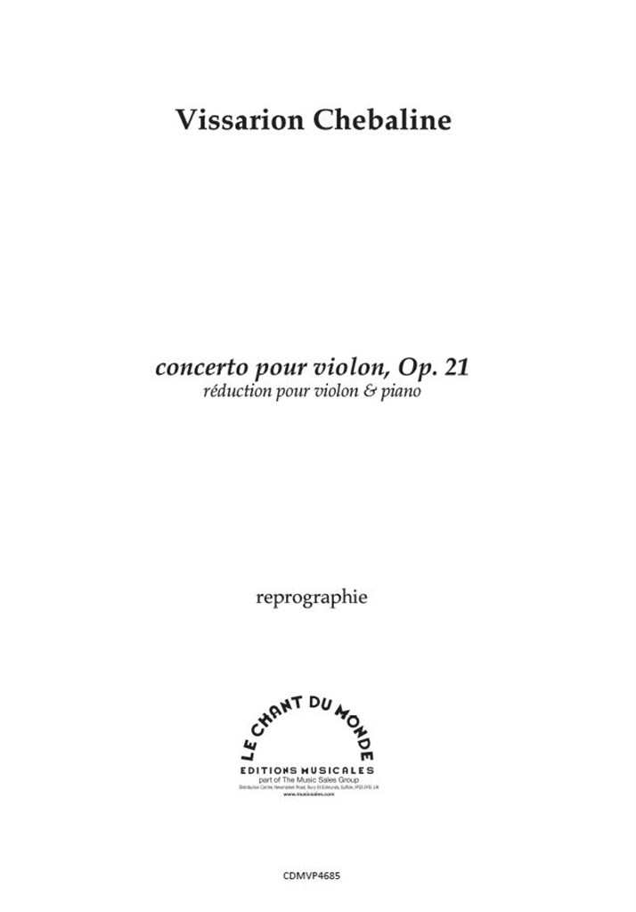 Concerto Pour Violon Op. 21