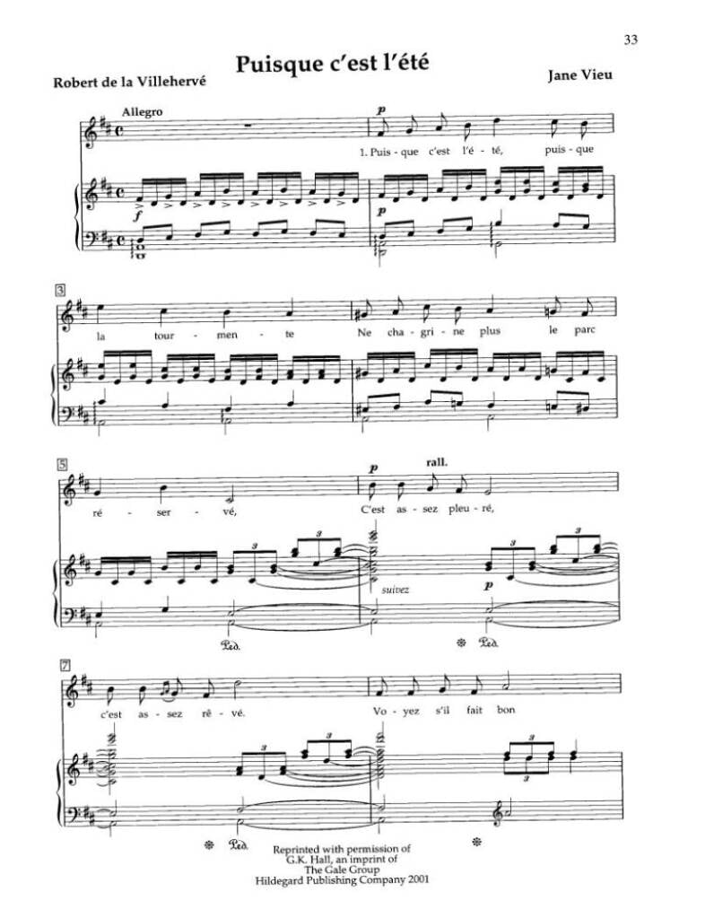 Nineteenth Century French Art Songs