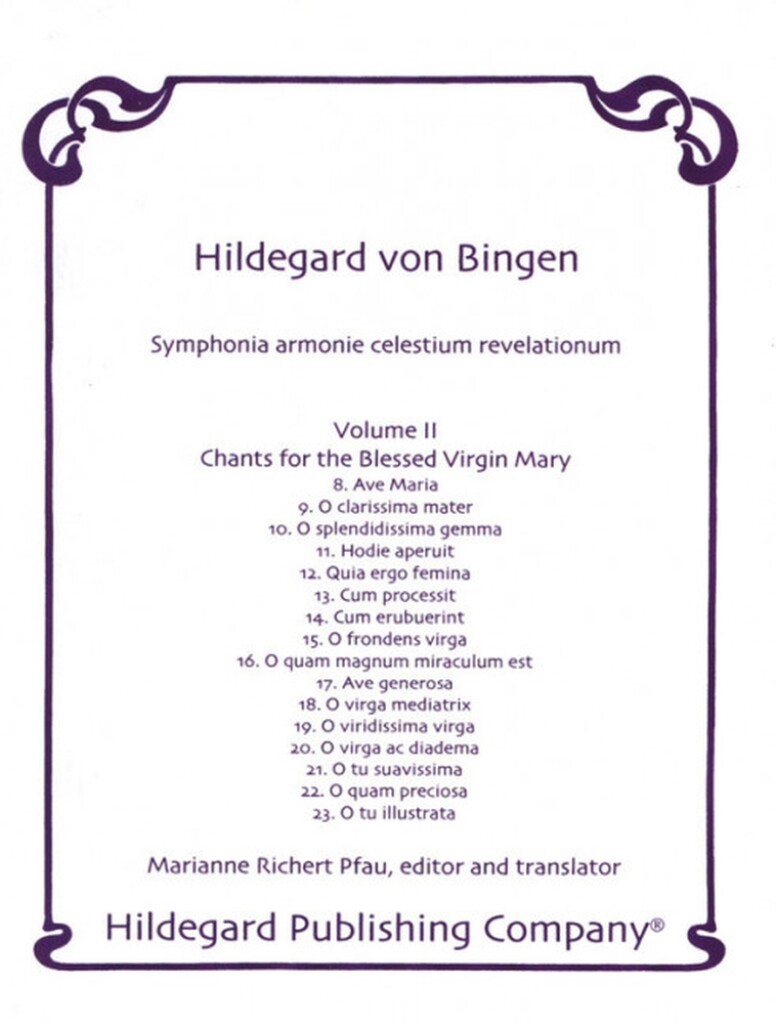 Chants for The Blessed Virgin Mary
