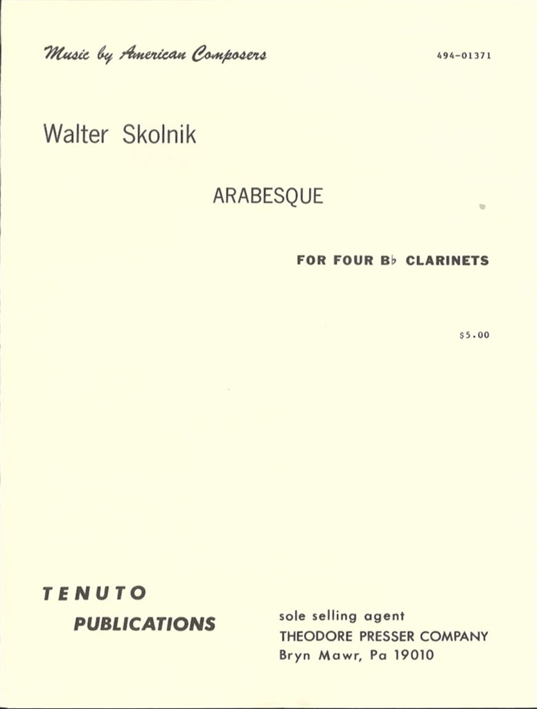 Arabesque for Clarinet Quartet