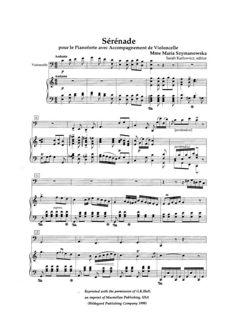 Serenade Pour Le Pianoforte
