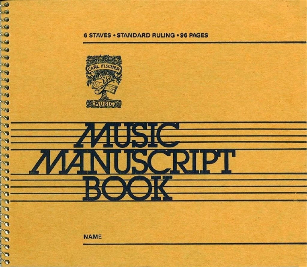 6 Stave Music Manuscript Book