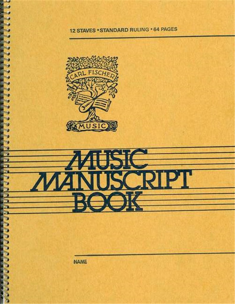 12 Stave Music Manuscript Book