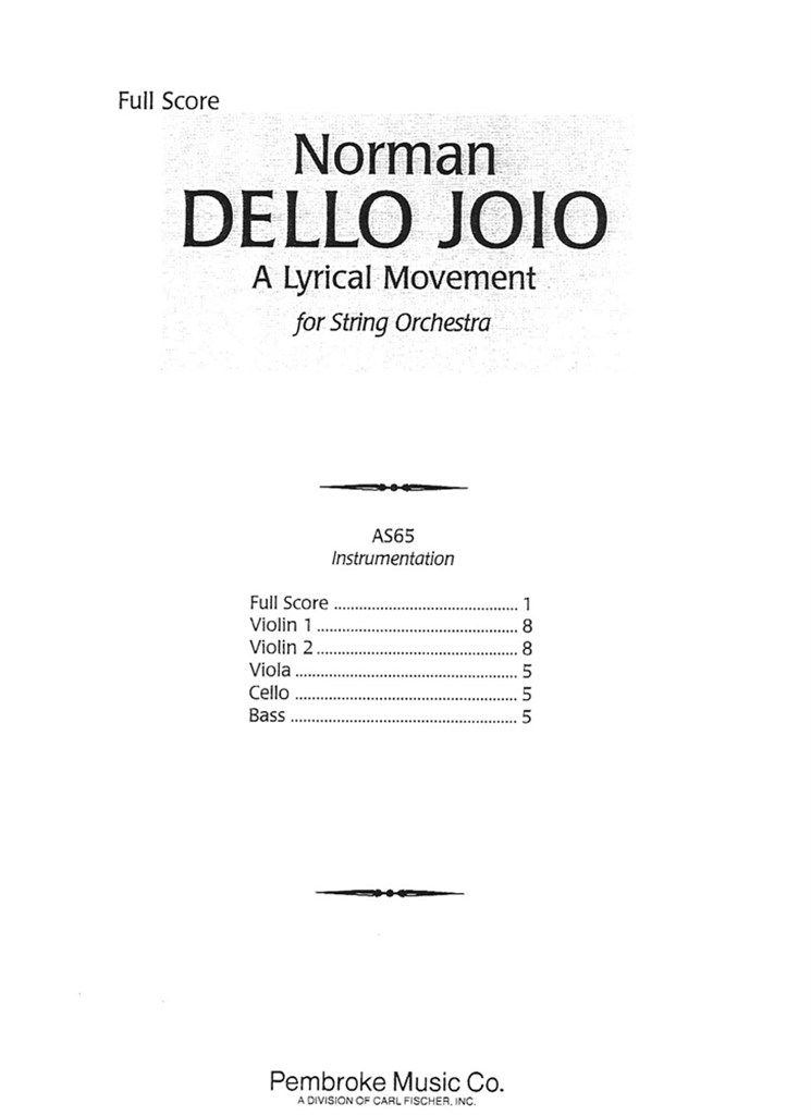 A Lyrical Movement