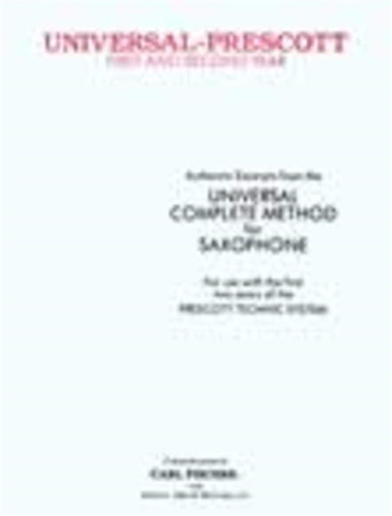 Excerpts Universal Complete Method for Saxophone