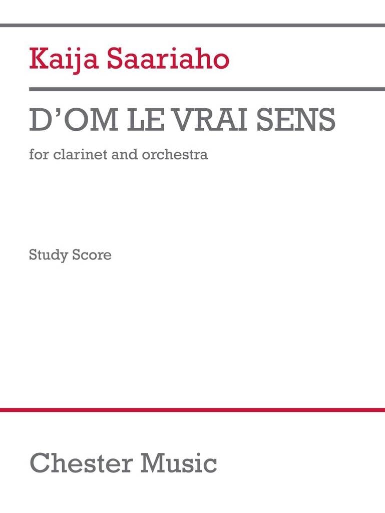 D'Om le Vrai Sens (Study Score)