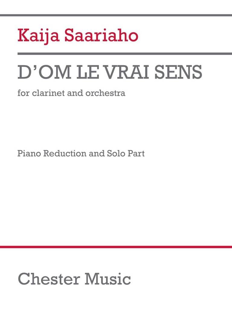 D'Om le Vrai Sens (Piano Reduction)