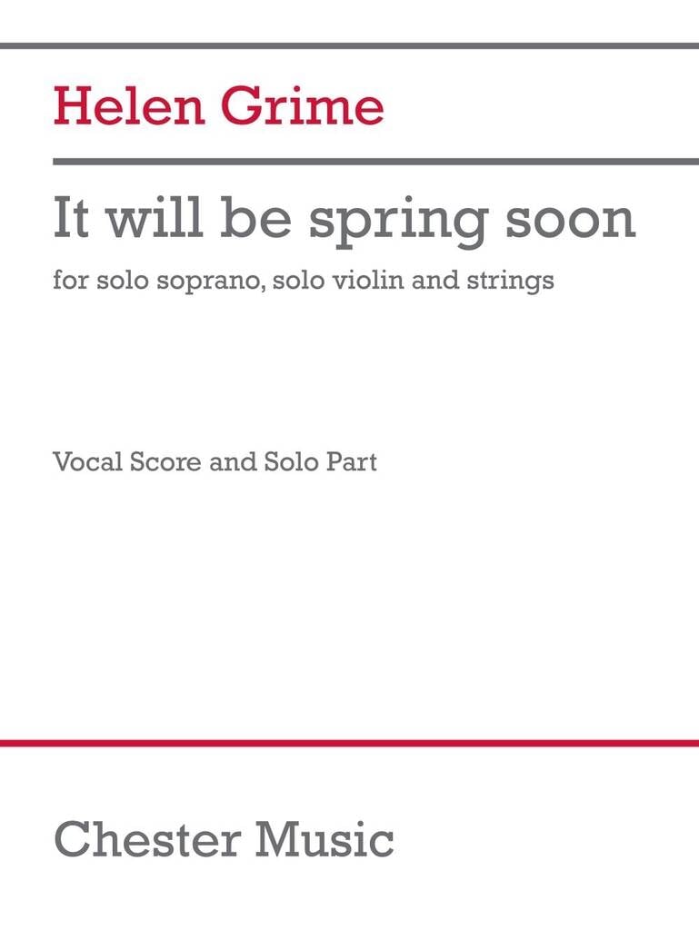 It will be spring soon (vocal score/part)