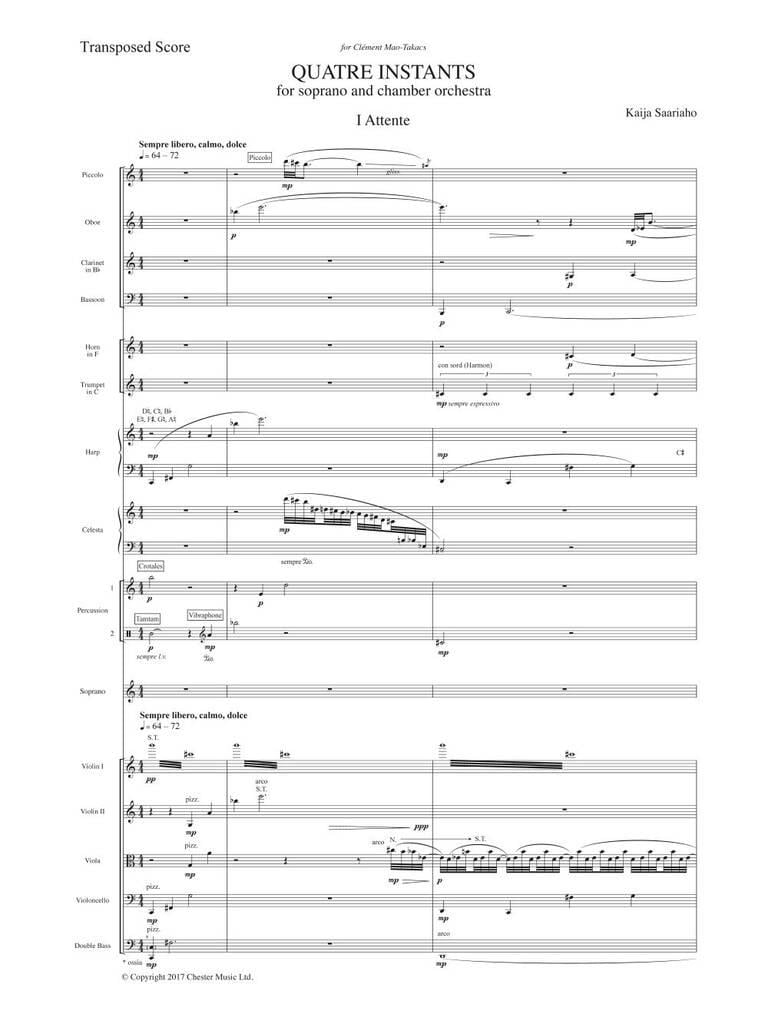 Quatre Instants (chamber version)