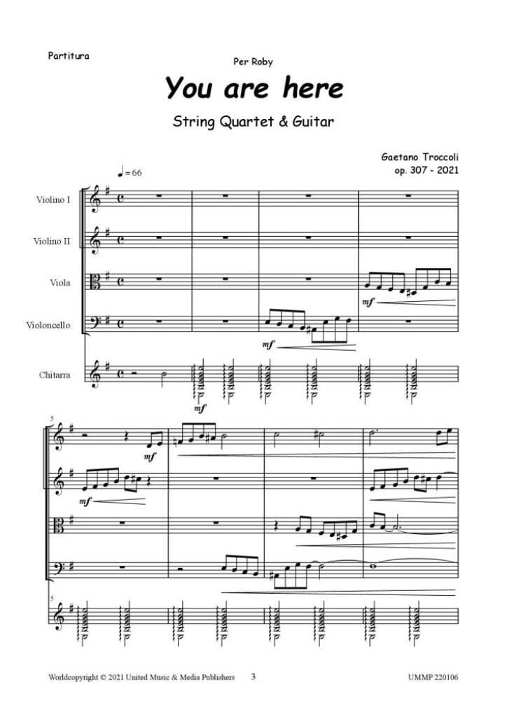 You are here for Guitar and String Quartet