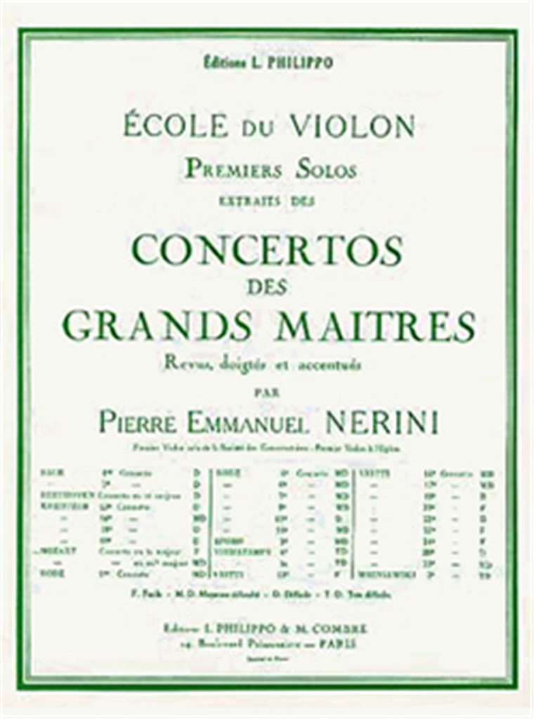 Solo n°1 du concerto en la m.