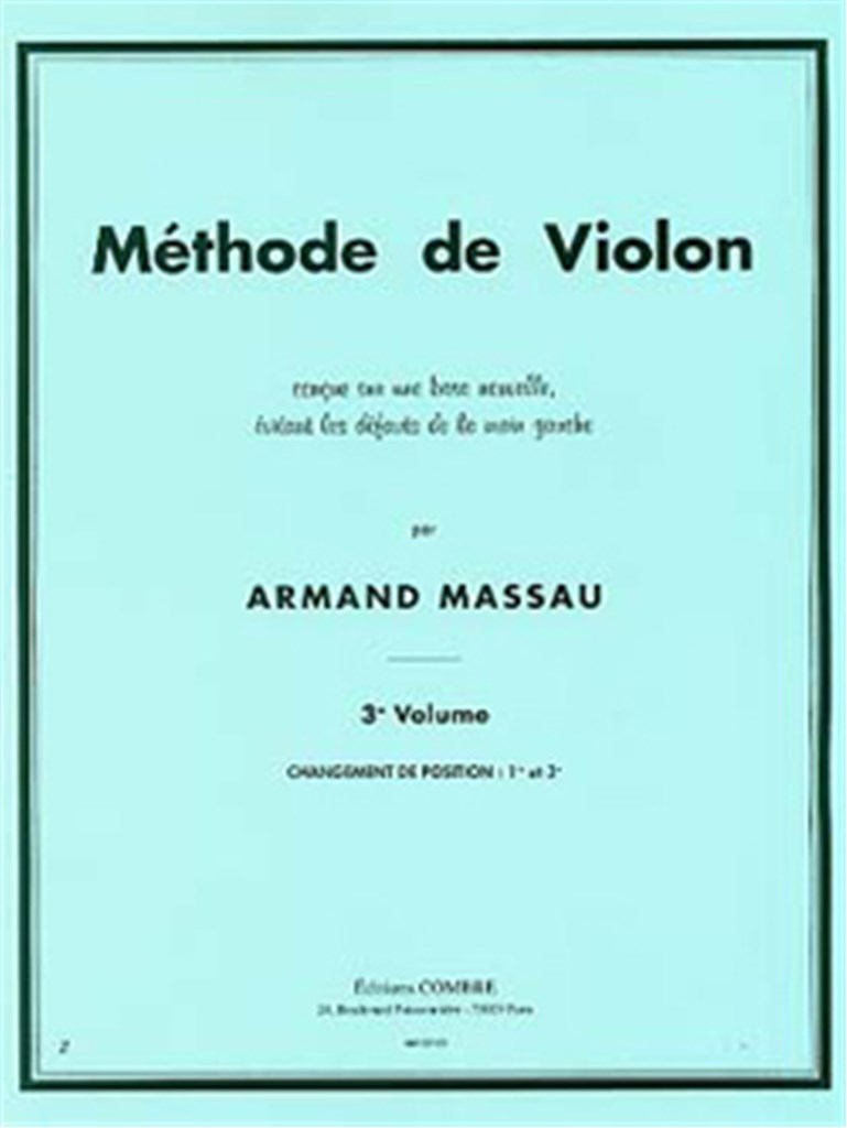Méthode de violon Vol.3 (1e et 3e positions)