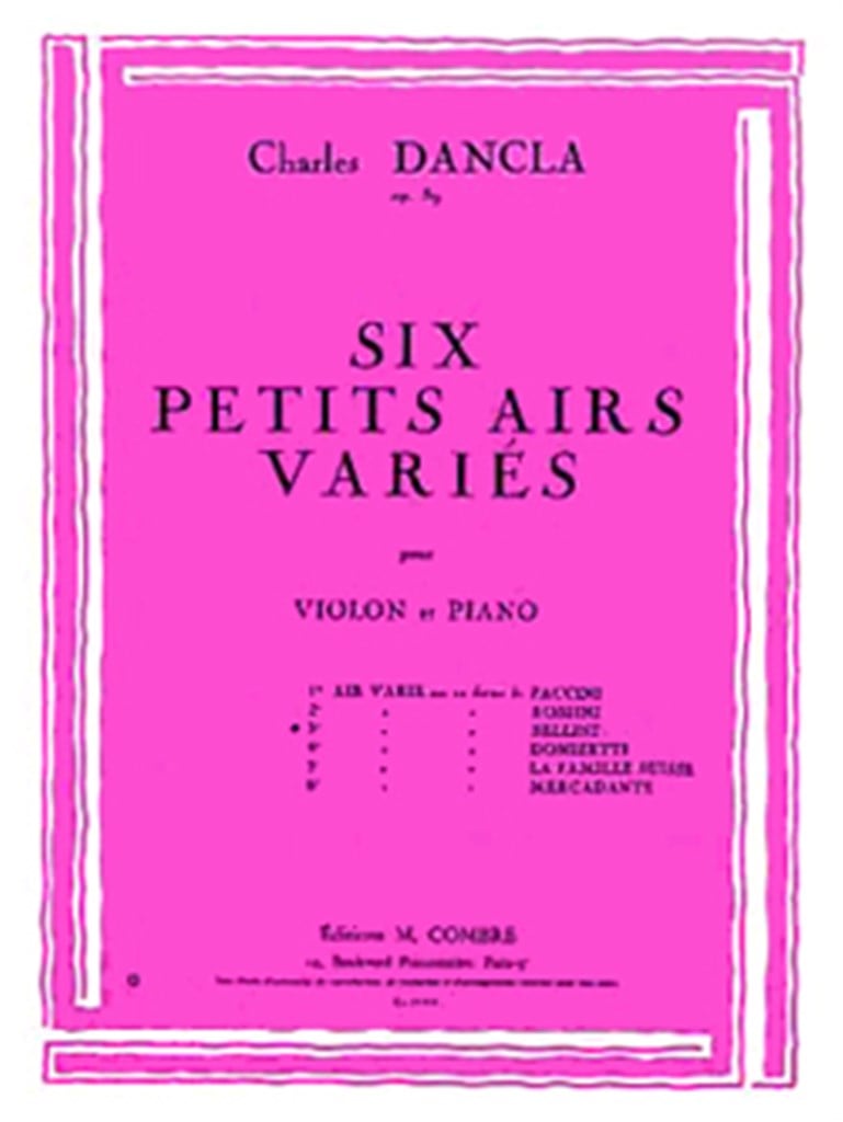 Air varié n°3 sur un thème de Bellini Op.89