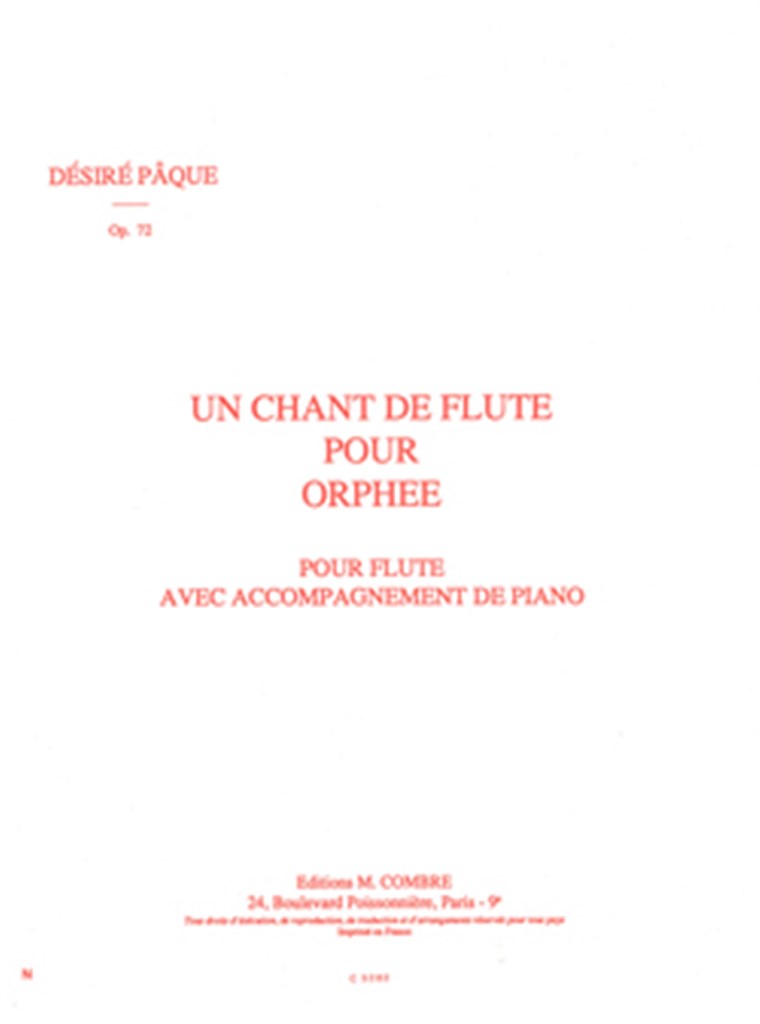 Un chant de flûte pour Orphée