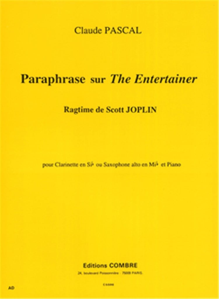 Paraphrase sur the Entertainer de S. Joplin