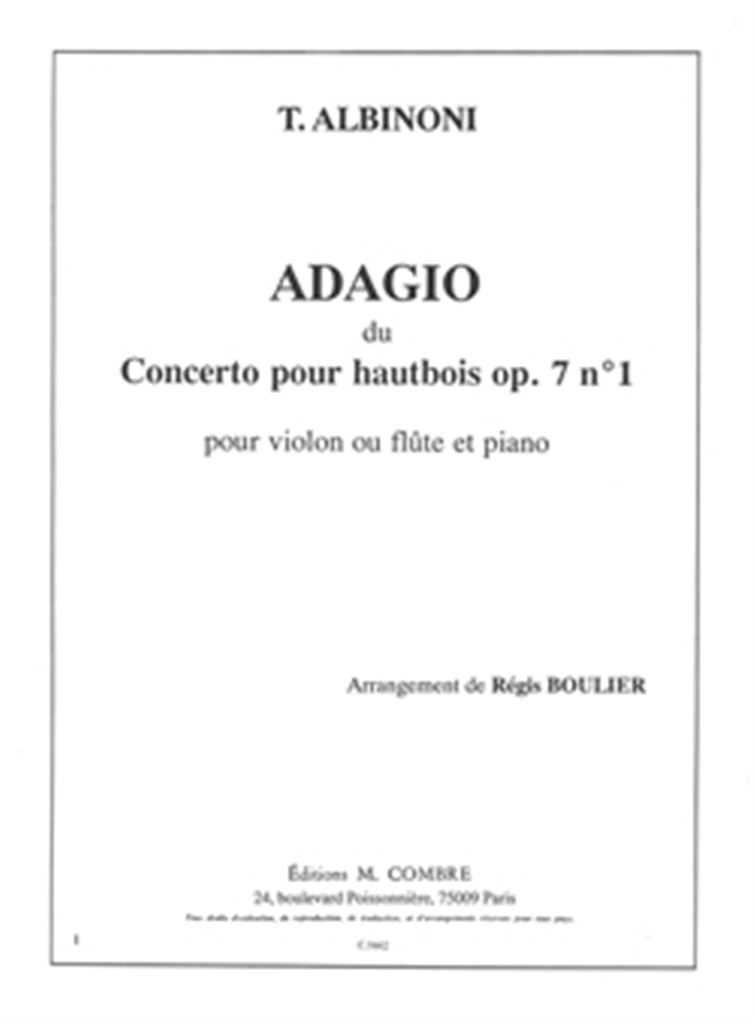 Adagio du concerto Op.7 n°1 pour hautbois