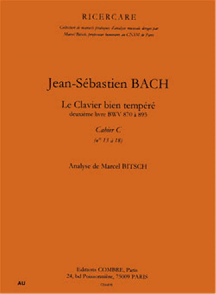 Le Clavier bien tempéré Vol.2 cahier C n°13 à 18