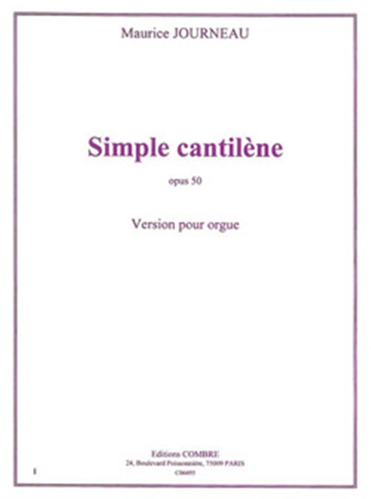 Simple cantilène Op.50