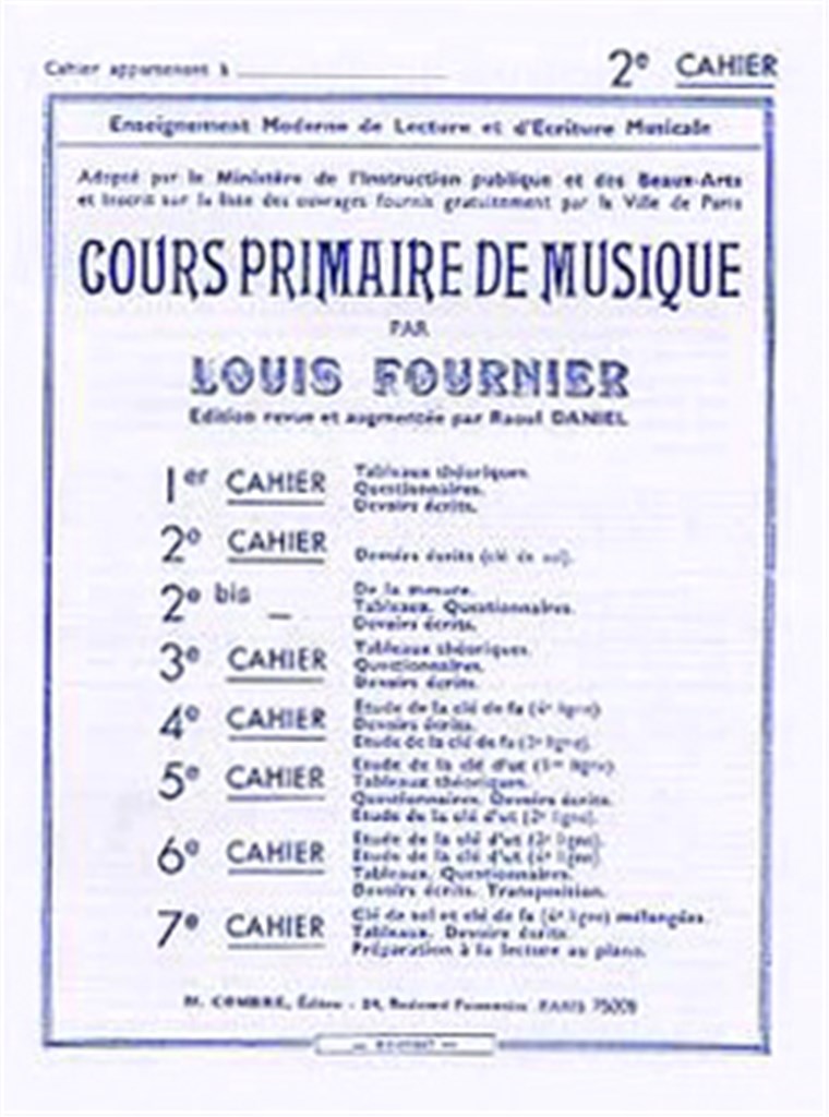 Cours primaire de musique cahier 2