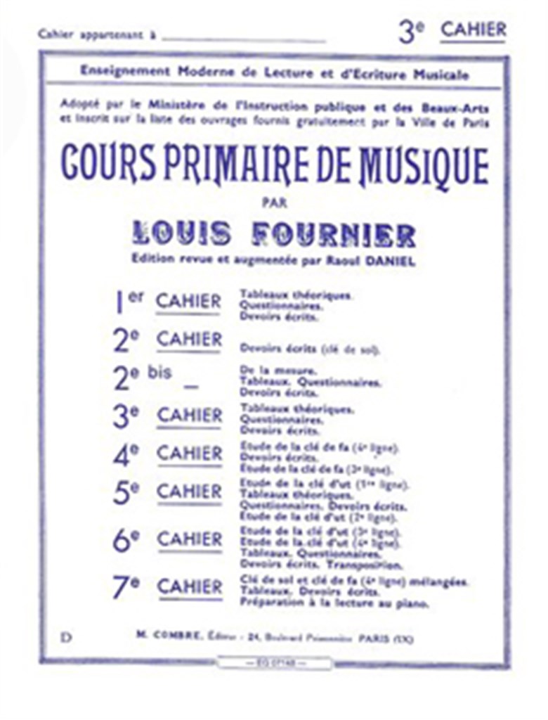 Cours primaire de musique cahier 3
