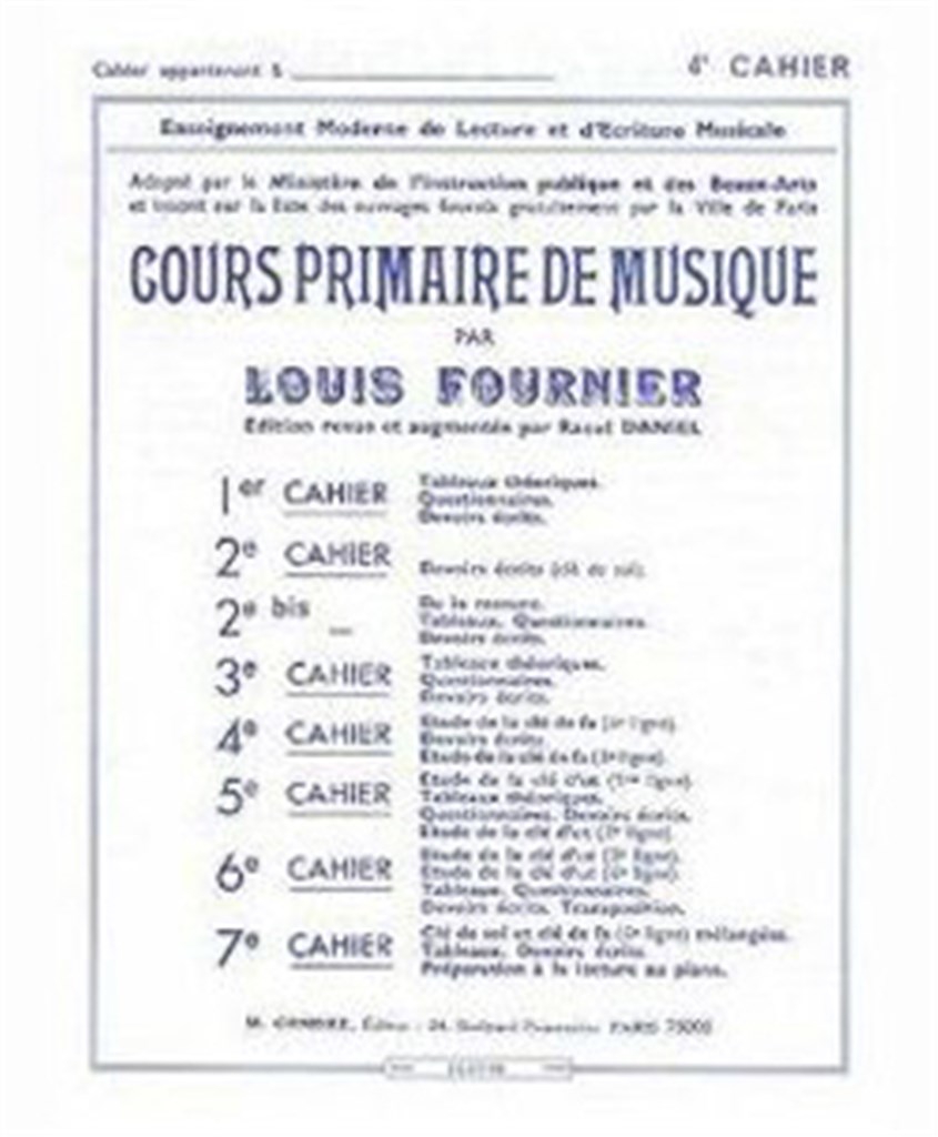 Cours primaire de musique cahier 4