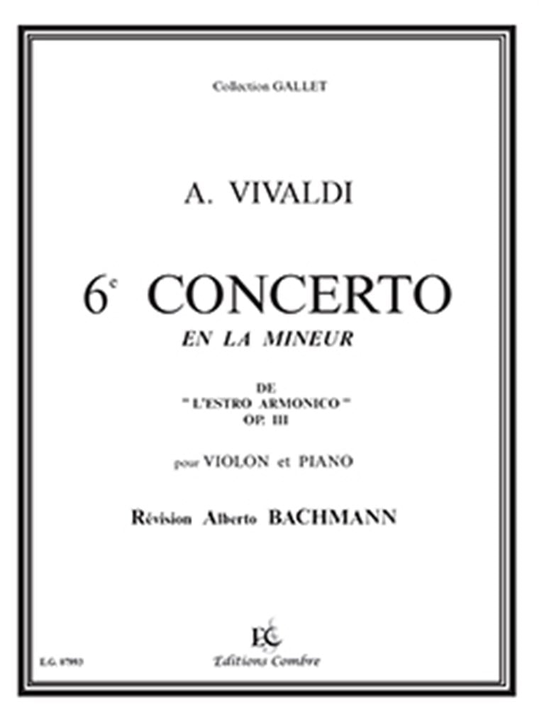 Concerto n°6 en la min. Op.3 Estro Armonico