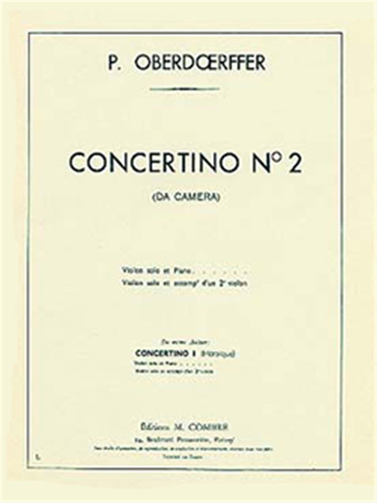 Concertino n°2 Da camera