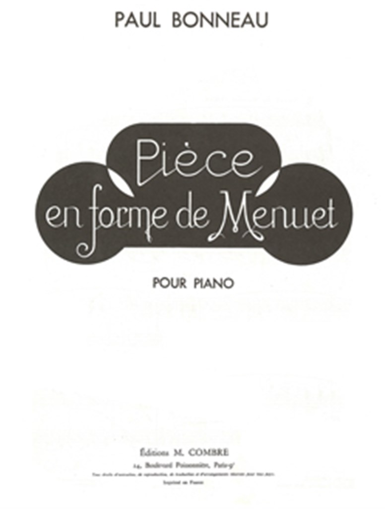 Pièce en forme de menuet