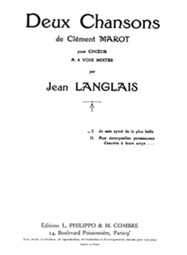 Chansons (2) Je suis aymé de la plus belle
