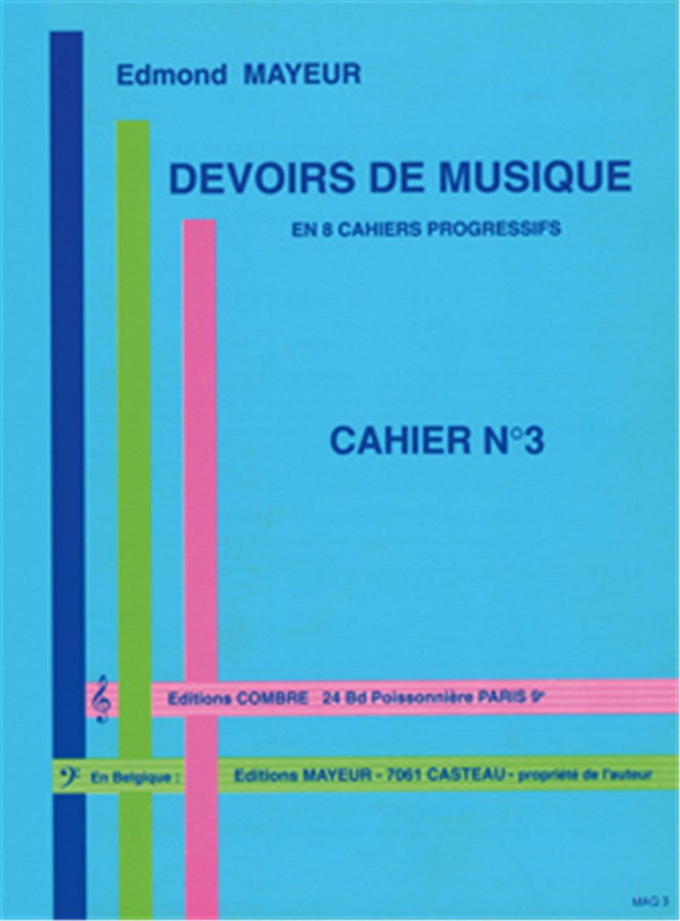 Devoirs de musique cahier 3