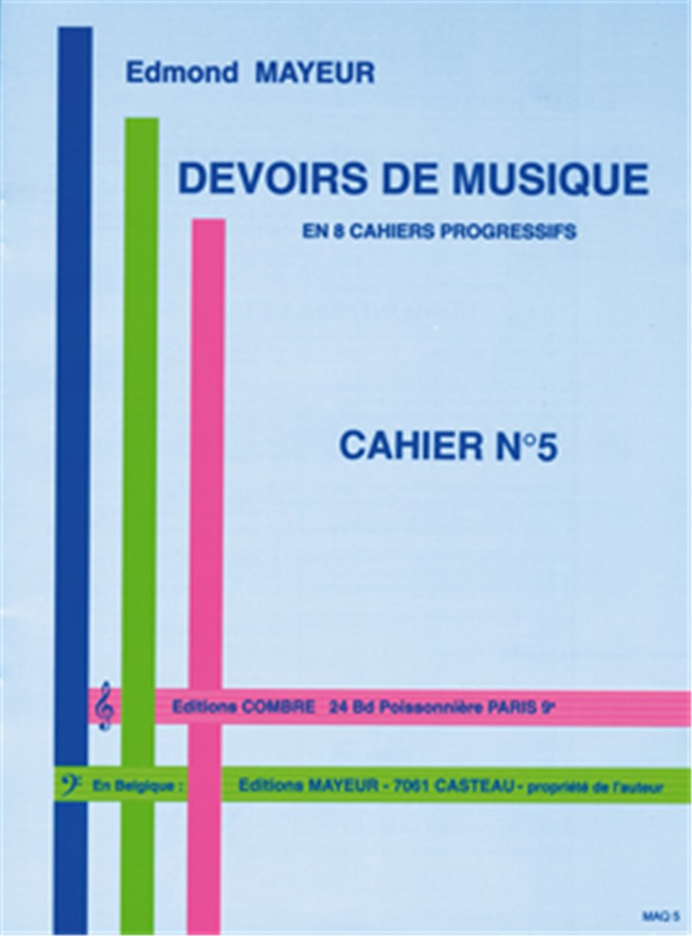 Devoirs de musique cahier 5