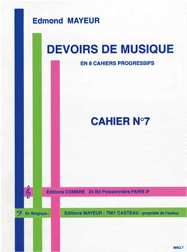 Devoirs de musique cahier 7